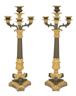 Lot 162 - Pair of Restauration Style Gilt and Patinated...