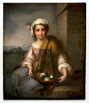 Lot 295 - KPM Painted Porcelain Plaque Entitled The...
