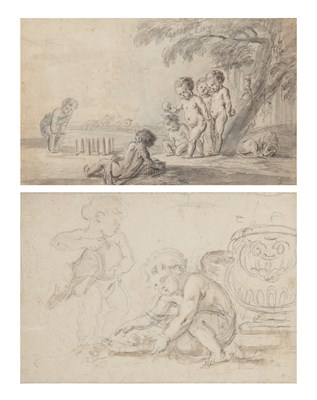 Lot 33 - French School 18th Century Two Children with a...