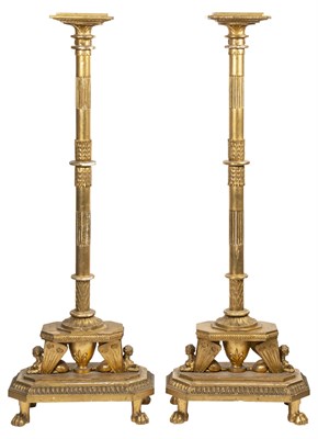 Lot 291 - Pair of Continental Neoclassical Giltwood...