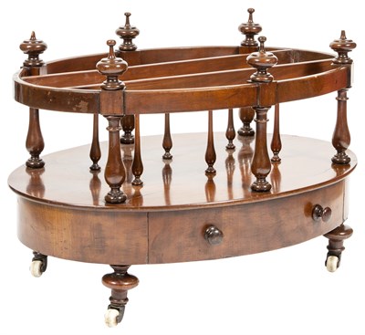 Lot 199 - Victorian Walnut Canterbury Late 19th century...