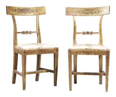Lot 179 - Pair of Continental Neoclassical Painted Wood...