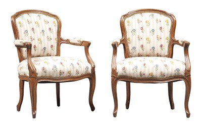 Lot 131 - Pair of Louis XV Upholstered Beechwood...