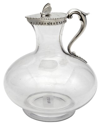 Lot 193 - Victorian Sterling Silver Mounted Glass Claret...
