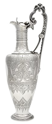 Lot 195 - Victorian Sterling Silver Claret Jug Elkington...