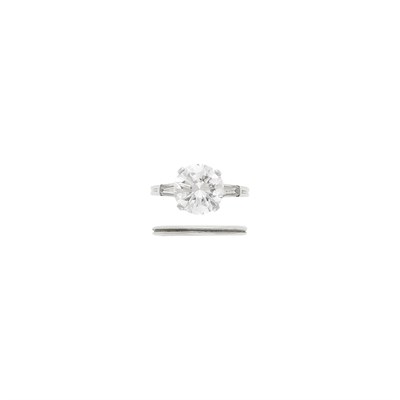 Lot 138 - Tiffany & Co. Platinum and Diamond Ring and Band Ring