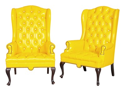 Lot 216 - Pair of George II Style Faux Leather...