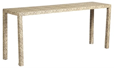 Lot 293 - Faux Snakeskin Console Height 30 inches, width...