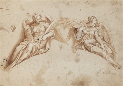 Lot 8 - Venetian School 16th/17th Century Winged...