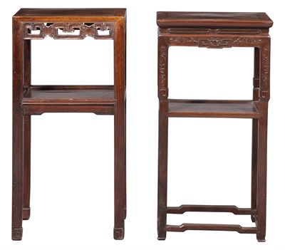 Lot 380 - Two Chinese Hardwood Stands Height of one 31...