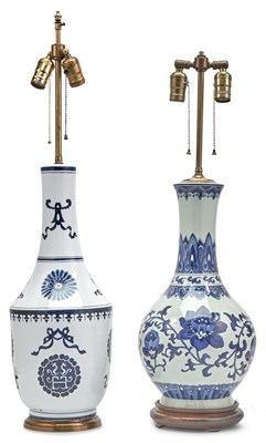 Lot 142 - Two Chinese Blue and White Porcelain Vases...