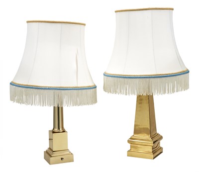Lot 197 - Two Brass Lamps