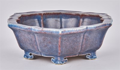 Lot 163 - A Chinese Jun-Type Porcelain Narcissus Bowl...