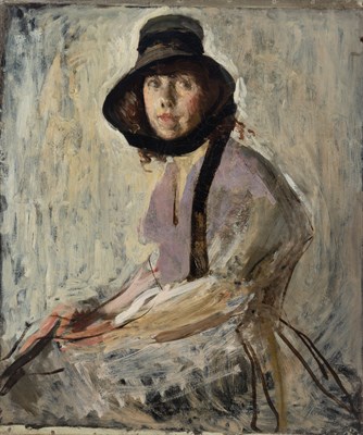 Lot 102 - 20th Century School Young Woman in a Black...