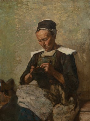 Lot 1017 - Thomas Hovenden American, 1840-1895 Woman...