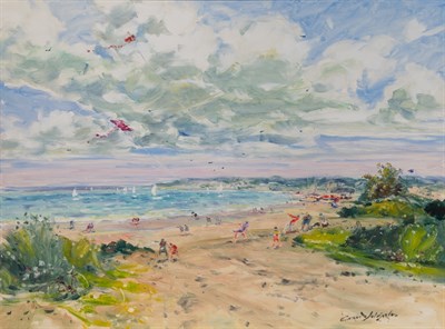Lot 99 - Georges Yoldjoglou French, b. 1933 Beach View...