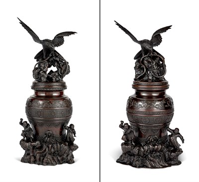 Lot 369 - A Large and Fine Matched Pair of Japanese...
