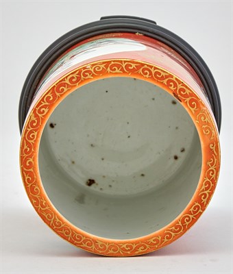 Lot 186 - A Chinese Enameled Porcelain Brush Pot Shende...