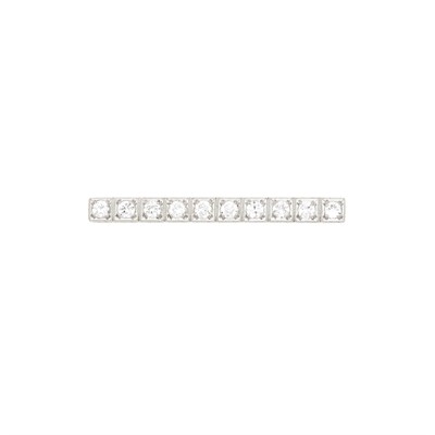 Lot 1124 - Platinum and Diamond Bar Pin