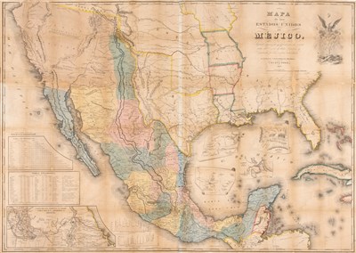 Lot 60 - [MAP--MEXICO & TEXAS] DISTURNELL, JOHN. Mapa...
