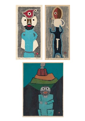 Lot 110 - Umetaro Azechi (1902-1999) RED BIRD; [ABSTRACT...