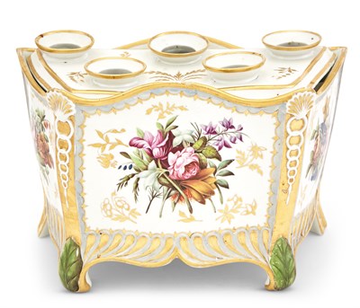 Lot 16 - Gilt and Polychrome Floral Decorated Porcelain...