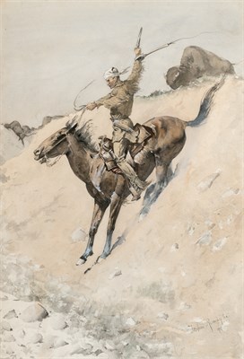 Lot 1081 - Frederic Remington American, 1861-1909 Half...