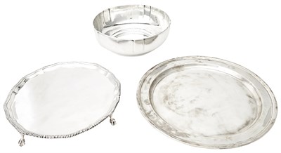 Lot 189 - Three Sterling Silver Table Articles...