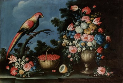 Lot 1043 - Manner of Abraham Brueghel Spring: Flowers and...
