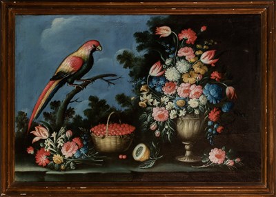 Lot 1043 - Manner of Abraham Brueghel Spring: Flowers and...