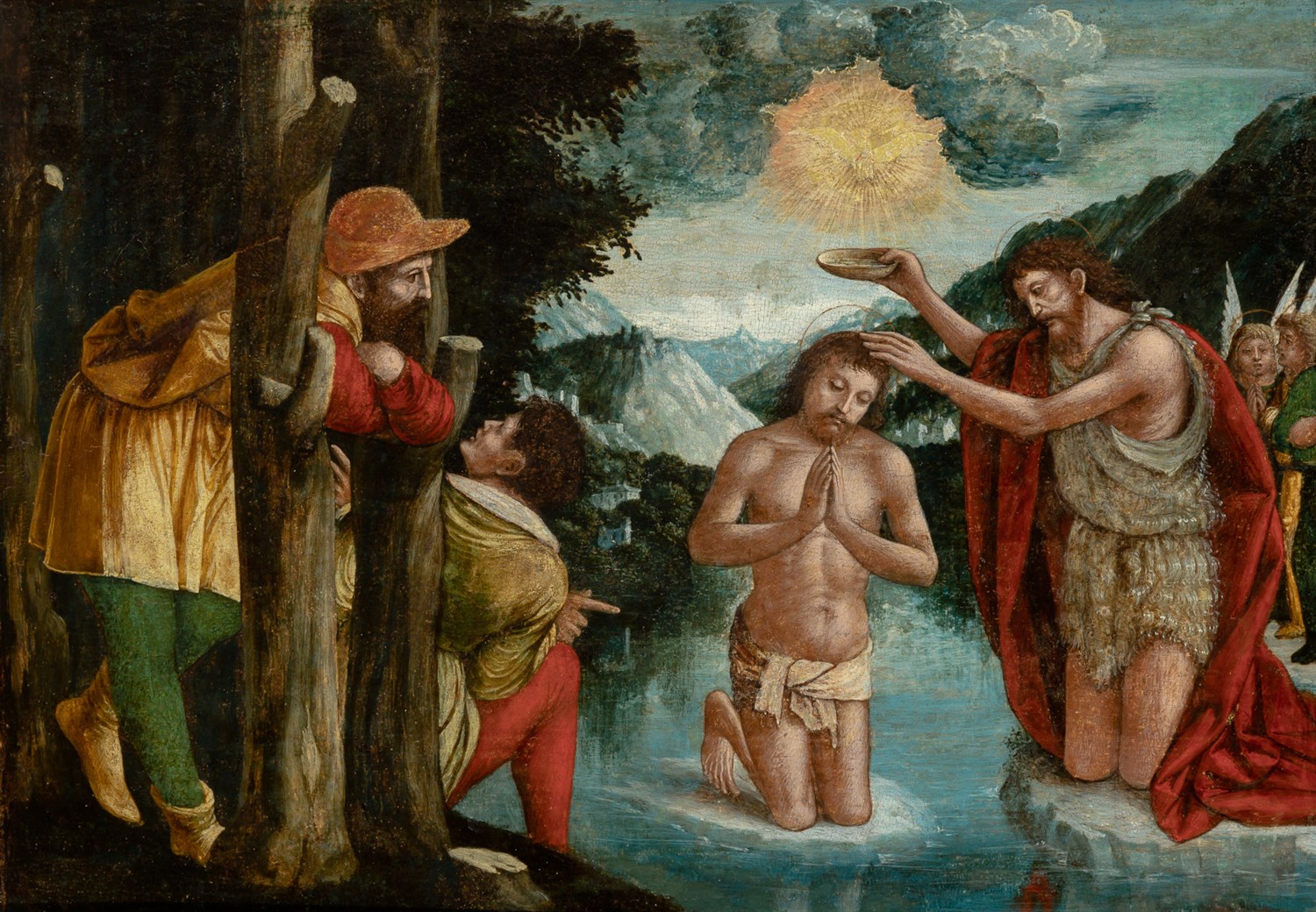 Lot 6 - Attributed to Vincenzo Civerchio The Baptism...