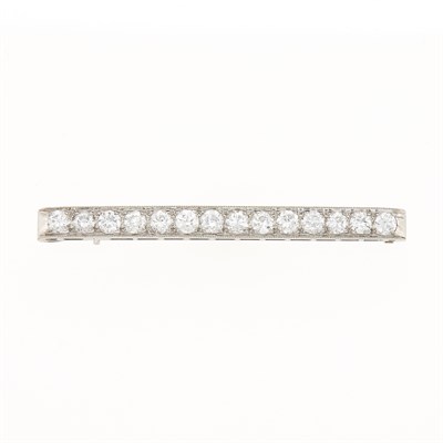 Lot 1118 - Platinum and Diamond Bar Pin