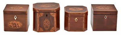 Lot 286 - Four George III Marquetry Inlaid Satinwood...