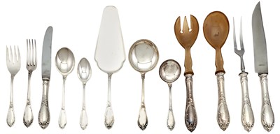Lot 175 - German Sterling Silver Flatware Service...