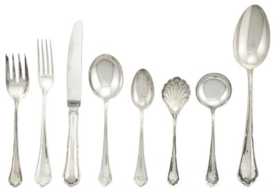Lot 177 - German Sterling Silver Flatware Service...