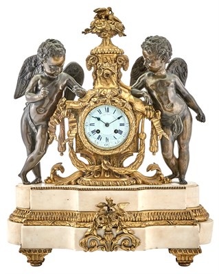 Lot 296 - Louis XVI Style Gilt and Patinated Bronze...