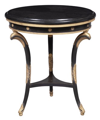 Lot 127 - Continental Neoclassical Style Black Painted...