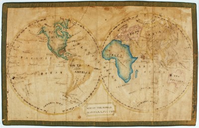 Lot 57 - [MAP--MANUSCRIPT] Manuscript World Map. A...