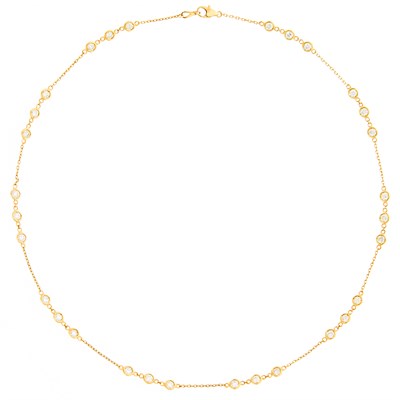 Lot 1018 - Gold and Diamond Chain Necklace