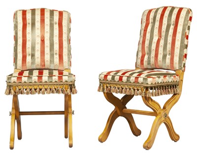 Lot 224 - Set of Eight Upholstered Maple Chairs In the...