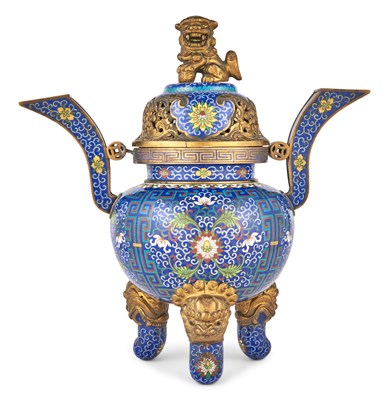 Lot 293 - A Chinese Cloisonné Enamel Censer and Cover...
