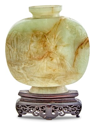 Lot 42 - A Chinese Celadon Jade Vase Qing Dynasty Of...