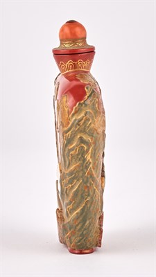 Lot 16 - An Embellished Red Lacquer Snuff Bottle Tsuda...