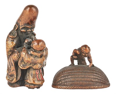 Lot 388 - Two Japanese Boxwood Netsuke 19th Century...