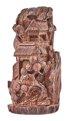 Lot 383 - A Japanese Carved Boxwood Netsuke of a...
