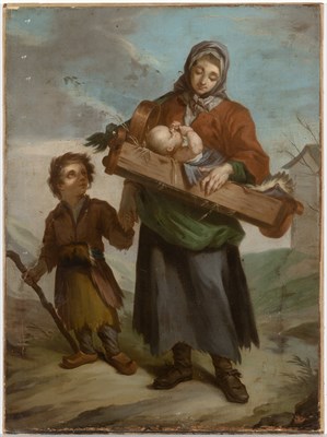 Lot 83 - Continental School 19th Century Mother and...