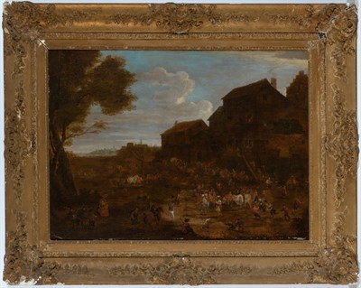 Lot 47 - Dutch School 18th Century Village Scene Oil on...