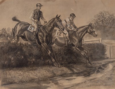 Lot 3 - American School 19th/20th Century Steeplechase...