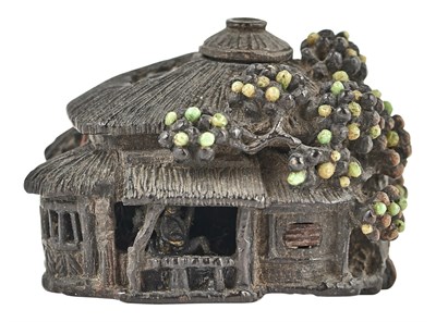 Lot 385 - A Japanese Boxwood Netsuke Depicting a House...