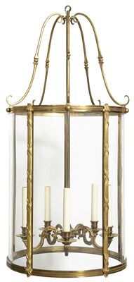 Lot 210 - Louis XVI Style Brass Plated Metal and Glass...